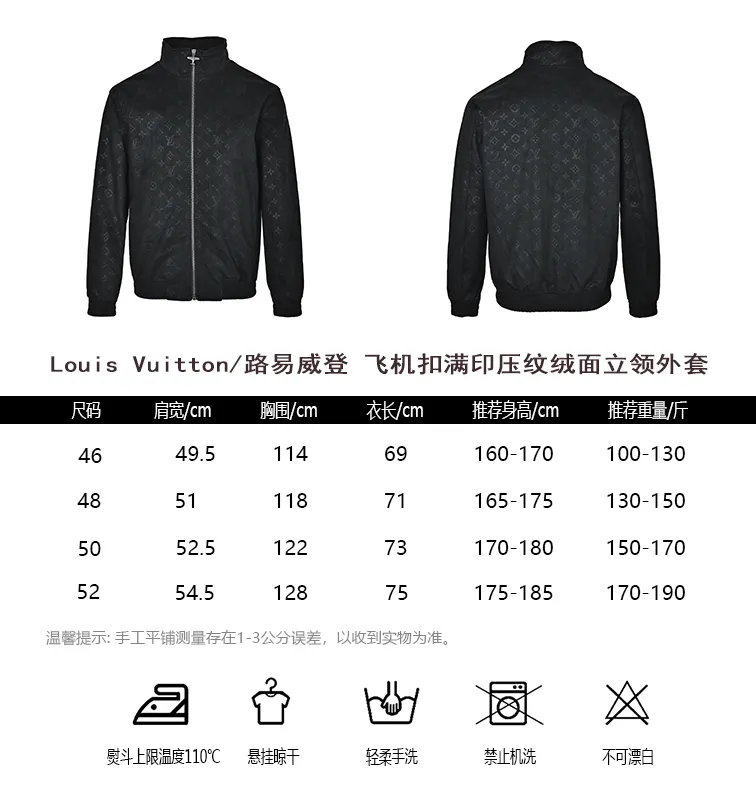 Louis Vuitton/Louis Vuitton aircraft button all-over printed embossed suede stand-collar jacket